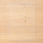 Elegant Script Negentig Zwart Goud 90ste Verjaarda Acryl Uitnodigingen (Voorkant)