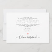 Elegant script "net getrouwd" moderne foto bruilof kaart (Achterkant)