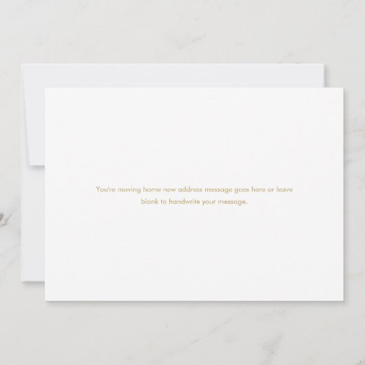 Elegant Script New Home Foto Aankondiging (Achterkant)