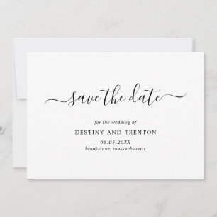 Elegant Script Niet Foto Eenvoudige Moderne Bruilo Save The Date