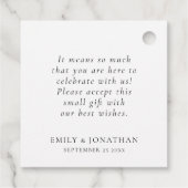 Elegant Script Nieuwe Mr Mrs Wedding Elke kleur Bedankjes Labels (Achterkant)