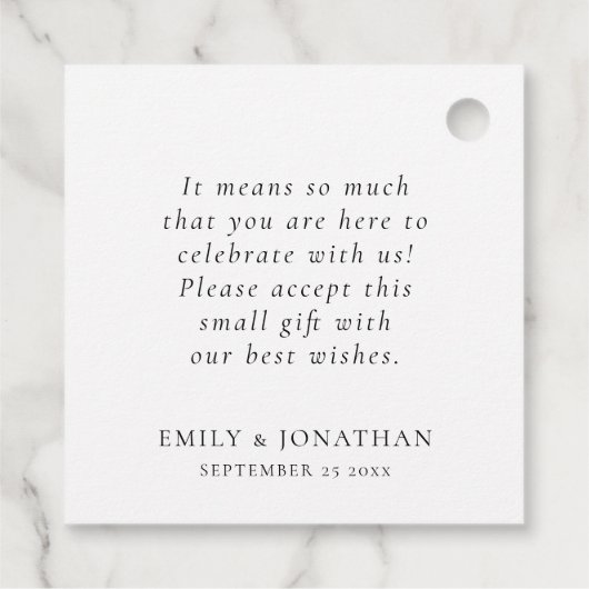 Elegant Script Nieuwe Mr Mrs Wedding Elke kleur Bedankjes Labels (Achterkant)