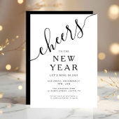 Elegant script nieuwjaarsfeest kaart