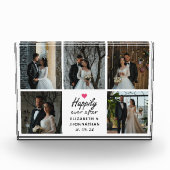 Elegant script nog lang en gelukkig na fotocollage fotoblokken (Voorkant)