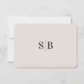 Elegant Script Off-White Ivory Wedding Meal Choice RSVP Kaartje (Achterkant)