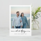 Elegant script Oh So Merry Christmas Beach Foto Feestdagenkaart (Staand voorkant)