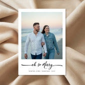 Elegant script Oh So Merry Christmas Beach Foto Feestdagenkaart