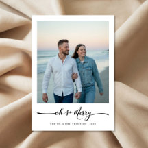 Elegant script Oh So Merry Christmas Beach Foto