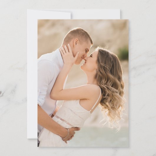 Elegant Script Olive Green Photo Vrijgezellenfeest Kaart (Achterkant)