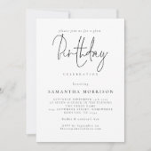 Elegant script om het even welke leeftijd op dag kaart (Voorkant)