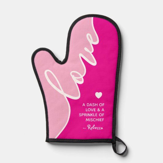 Elegant script Oma Love Humor Gezegde Ovenwant (Voorkant)