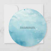 Elegant script onder het Zee Waterverf bruiloft Kaart (Achterkant)