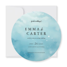 Elegant script onder het Zee Waterverf bruiloft