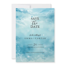 Elegant Script Onderwater Save the Date Watercolor