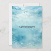 Elegant Script Onderwater Trouwdatum Waterverf Save The Date (Achterkant)