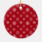 Elegant script Ons eerste kerstrood Keramisch Ornament (Achterkant)
