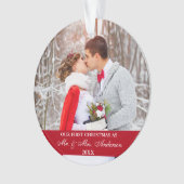 Elegant script Ons eerste kerstrood Ornament (voorkant)