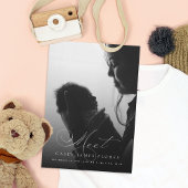 Elegant script Ontmoet Baby Photo Birth Aankondiging