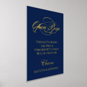 Elegant script "Open Bar" Real Folie Weddenschap Afdrukken (Laagn)
