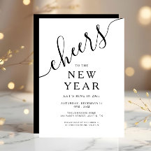 Elegant Script Oud en Nieuw Feest