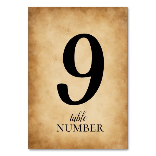 Elegant script oud papier bruiloft kaart (Achterkant)