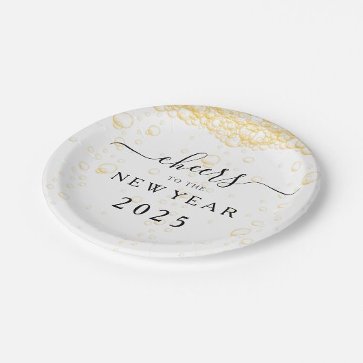 Elegant script oudejaarsavond papieren bordje (Gekanteld)