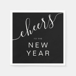 Elegant script oudejaarsavond servet