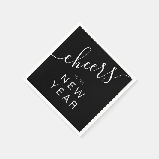 Elegant script oudejaarsavond servet (Hoek)
