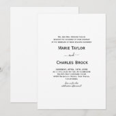 Elegant script ouders bruiloft uitnodiging (Voorkant / Achterkant)