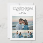 Elegant Script Our First Christmas Coastal 4 Photo Feestdagenkaart (Achterkant)