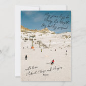 Elegant Script Ovaal Foto Flat Holiday Kaart (Achterkant)