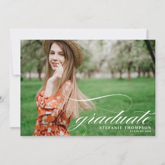 Elegant Script Overlay | Fotogradatiepartij Kaart (Voorkant)