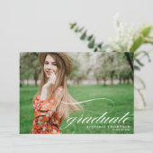 Elegant Script Overlay | Fotogradatiepartij Kaart (Staand voorkant)