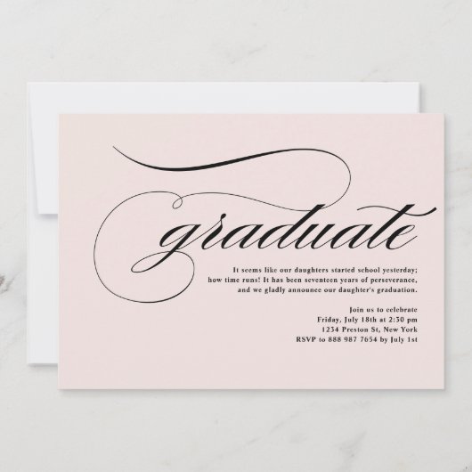 Elegant Script Overlay | Fotogradatiepartij Kaart (Achterkant)