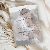 Elegant Script Overlay Photo Wedding Save The Date
