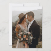 Elegant Script Overlay Photo Wedding Save The Date (Achterkant)