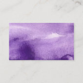 Elegant Script Paars Gold Waterverf Butterfly Visitekaartje (Achterkant)