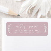 Elegant Script Paars Wedding Return Address Etiket (Insitu)