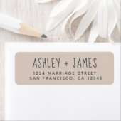 Elegant Script Paars Wedding Return Address Etiket (Insitu)