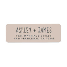 Elegant Script Paars Wedding Return Address