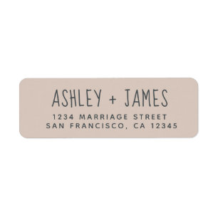 Elegant Script Paars Wedding Return Address Etiket