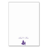 Elegant Script Paarse en gouden bruiloft Kaart (Achterkant)