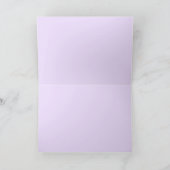 Elegant Script Paarse iris bloemig Bedankkaart (Binnen)