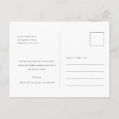 Elegant Script Pas getrouwd Kerstfoto Vakantie Briefkaart (Achterkant)