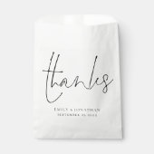 Elegant Script Passen getrouwd Names Bedankt Wedde Bedankzakje (Voorkant)