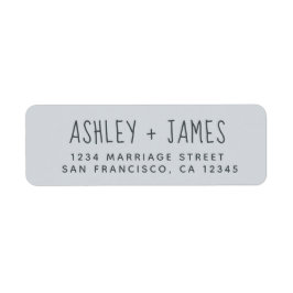 Elegant Script Pastel Blue Wedding Return Address Etiket