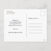 Elegant Script Peace on Earth Green Glitter Modern Feestdagenkaart (Achterkant)