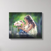 Elegant Script Personalized Weddencanvas Print (Voorkant)