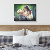 Elegant Script Personalized Wedding Canvas Afdruk (Insitu (Slaapkamer))