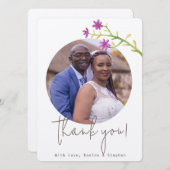 Elegant Script Persoonlijke foto Hartelijk dank Save The Date (Voorkant / Achterkant)